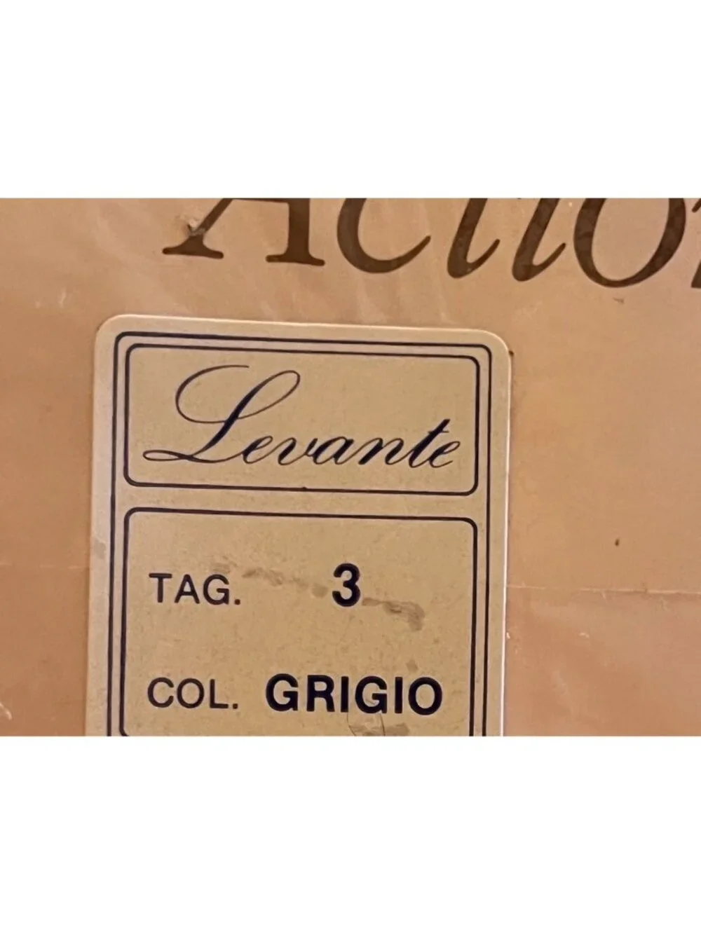 Levante Vision Opaque Pantyhose Lot Of 2 Tag 3 Bronze & Grigio Italy 14-15 Den.